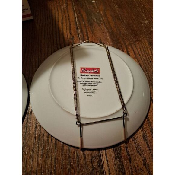Vintage 2003 Campbells Soup Heritage Collection Collectors Plates Decor Hangers - Picture 4 of 5